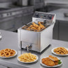 VEVOR Commercial Electric Deep Fryer, Oil Filtration Upgrade, 9.51 Qt, 1750W Stainless Steel Countertop Fryer with Basket and Lid, Temp Control, Oil Drain Valve for Commercial Restaurant Use, Silver