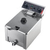 VEVOR Commercial Electric Deep Fryer, Oil Filtration Upgrade, 9.51 Qt, 1750W Stainless Steel Countertop Fryer with Basket and Lid, Temp Control, Oil Drain Valve for Commercial Restaurant Use, Silver