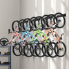 VEVOR Bike Storage Rack, 8 Bike Racks and 7 Helmets Hooks, Wall Mount Bike Storage Hanger, Home & Garage Organizer, Customizable for Various Bike Sizes, Adjustable Holder, Holds Up to 400 lbs, 72-inch