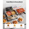 VEVOR Commercial Electric Deep Fryer, 9.51 Qt, 1700W Stainless Steel Countertop Fryer with Large & Small Baskets, Overheat Protection, Temp Control, Timer, Detachable for Home Restaurant Use, Silver