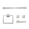 VEVOR Brushed Nickel Bathroom Hardware Set, 5 Pieces Bathroom Accessories Set, Stainless Steel 24 inch Towel Bar, Towel Rack, 2 Robe Towel Hooks, Toilet Paper Holder for Bath Room, Wall Mounted