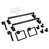 VEVOR Matte Black Bathroom Hardware Set, 10-Piece Bathroom Accessories Set, 2 Stainless Steel 24-in Towel Bars, 2 Towel Racks, 4 Robe Towel Hooks, 2 Toilet Paper Holders for Bath Room, Wall Mounted