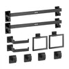 VEVOR Matte Black Bathroom Hardware Set, 10-Piece Bathroom Accessories Set, 2 Stainless Steel 24-in Towel Bars, 2 Towel Racks, 4 Robe Towel Hooks, 2 Toilet Paper Holders for Bath Room, Wall Mounted