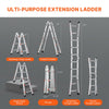 VEVOR Telescoping Ladder A Frame, 11 FT Compact Aluminum Extension Ladder, Multi-Function Portable Collapsible RV Ladder, Telescopic Ladder for Homework Stairs Indoor Outdoor Roof, 330lb Load