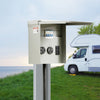 VEVOR Temporary Power Outlet Panel, 125/250V, RV Power Outlet Box with a 20/30/50 Amp Receptacle Installed, NEMA 14-50R / NEMA TT-30R / 15A GFCI for RV Camper Trailer Motorhome