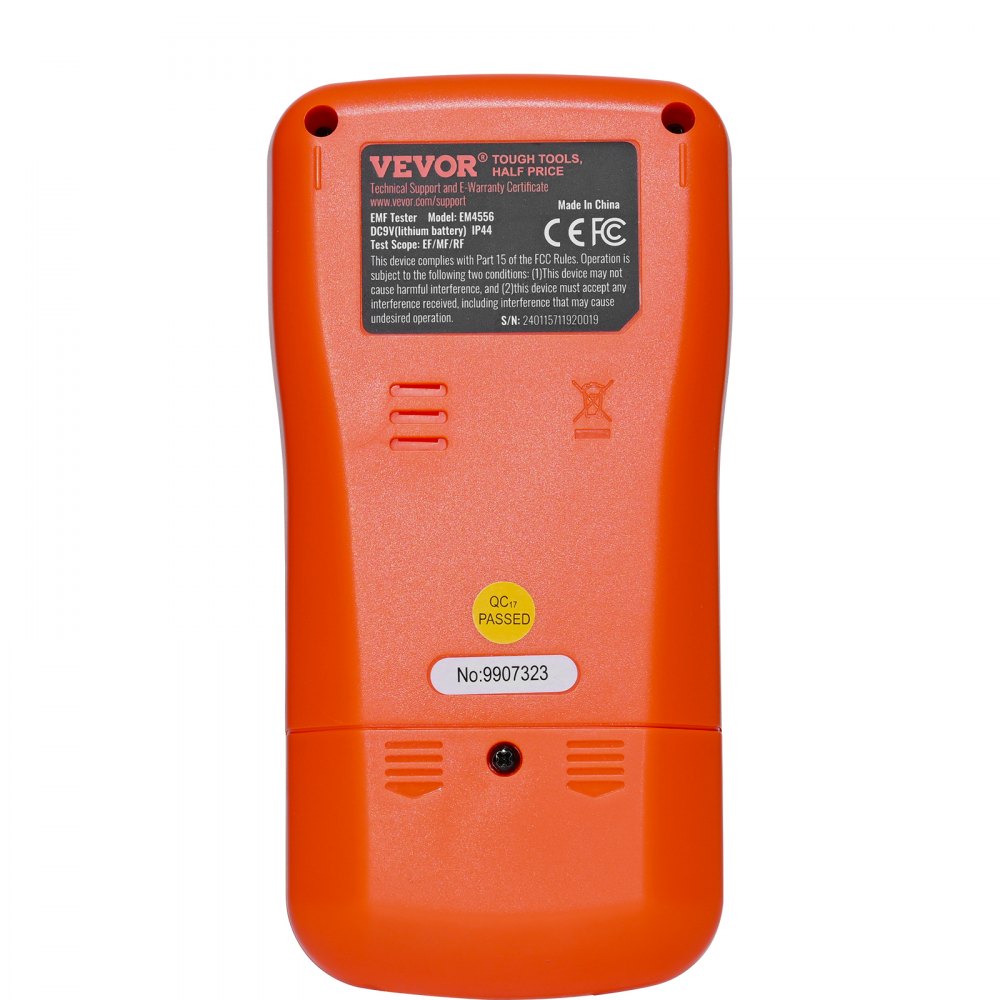 VEVOR 3-in-1 EMF Meter, 5Hz-6GHz, Handheld Rechargeable Electromagnetic Field Radiation Detector, Digital LCD EMF Tester for EF MF RF Home Inspections Outdoor Ghost Hunting 5G Cell Tower Temperature