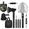VEVOR Survival Shovel Survival Axe, 16-in-1 Camping Folding Shovels with Hatchet, Stainless Steel Tactical Shovel Hatchet Combo, Multifunctional Emergency Survival Gear Equipment for Camping Hiking