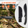 VEVOR Hunting Knife and Hatchet Axe Combo Set with Sheath, Fixed Blade Tactical Knife and Camping Axe, Stainless Steel Survival Knife and Camping Hatchet for Outdoor Survival Hunting Camping Adventure