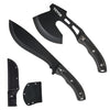 VEVOR Hunting Knife and Hatchet Axe Combo Set with Sheath, Fixed Blade Tactical Knife and Camping Axe, Stainless Steel Survival Knife and Camping Hatchet for Outdoor Survival Hunting Camping Adventure