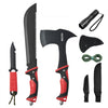 VEVOR Camping Hatchet and Machete Knife Set with Sheath, Hunting Knife, Flashlight, Paracord, 16 inch Machete, Stainless Steel Camping Axe Tool Set for Outdoor Survival Hunting Camping Adventure