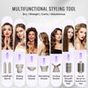 VEVOR 8 in 1 Curling Iron, Ceramic 1.25-Inch Curling Wand Set with 2 Barrels, 2 Brushes, 4 Nozzles for Dry/Straight/Curls/Voluminous, Hair Curling Iron for Long, Medium, Short Hair, for All Hair Types