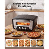 VEVOR Electric Pizza Oven, 12-Inch, Countertop Pizza Maker, 1700W, 805℉ for Home Kitchen Restaurants, Cold-Rolled Steel Shell, Independent Temp & Time Control, Commercial Pizzas Cooker with Stone