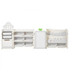 VEVOR Kids Toy Storage with Bookshelf, 4-Tier Large Toy Storage Organizer with 10 Plastic Movable Bins, Kids Cubby Cabinet with Bookshelf and Drawing Board for Study Room, Playroom, Classroom, Nursery