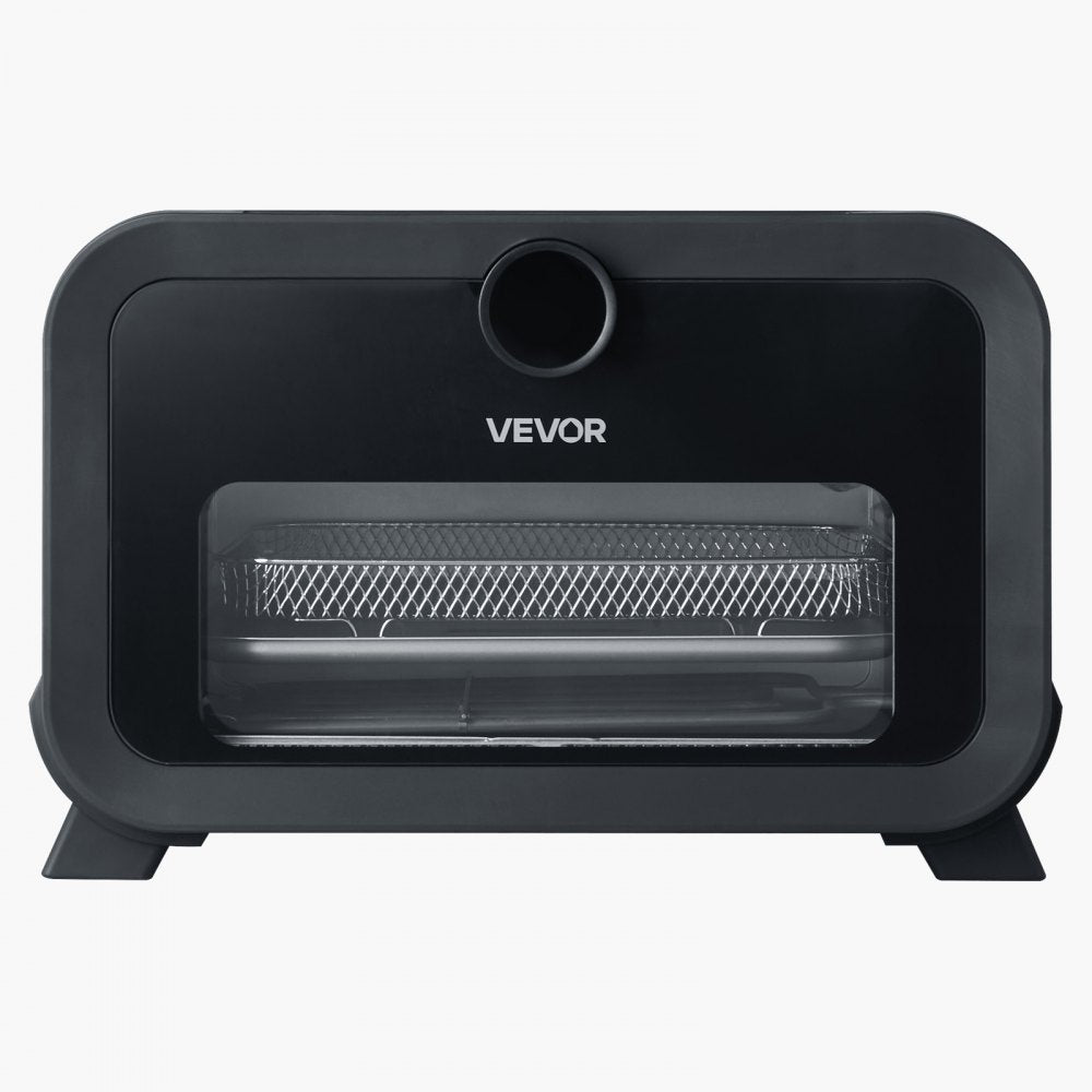 VEVOR Pizza Oven, 8 Presets Electric Pizza Ovens Air Fry Combo, 12-Inch Indoor Pizza Maker Smart Knob Control , 750°F Max Temp, IPX4 Waterproof Countertop Pizza Cooker w/Pizza Stone,Fry Basket