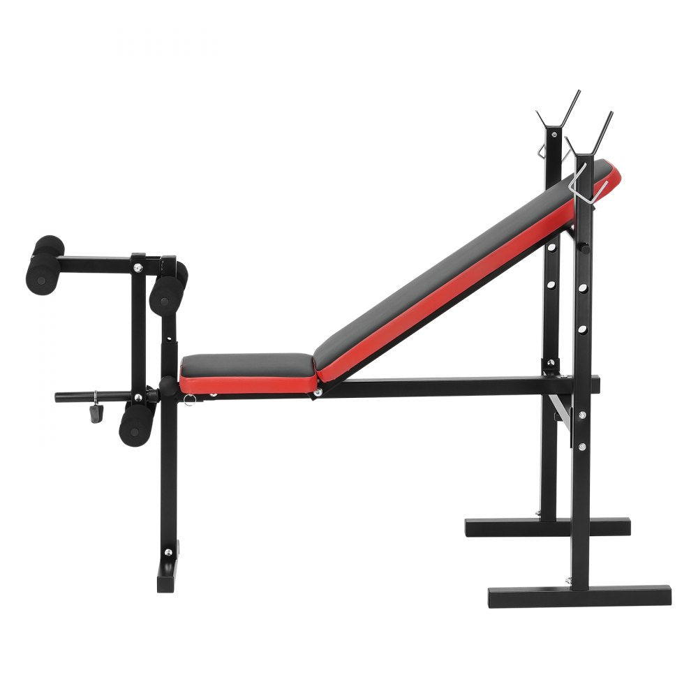VEVOR Weight Bench, Multi-Functional Adjustable Weight Bench Press for Full Body Workout, 380lbs Exercise Sit up Bench for Home Gym Strength Training, Flat Bench with Quick Folding & Fast Adjustment