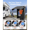 VEVOR 50 Amp RV Power Outlet Box with Timer NEMA 14-50R Receptacle 250V, for RV EV Camper Trailer Electric Car, Easy Installation, Lockable Enclosed Outdoor Electrical Panel, NEMA 3R Weatherproof