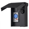 VEVOR 50 Amp RV Power Outlet Box with Timer NEMA 14-50R Receptacle 250V, for RV EV Camper Trailer Electric Car, Easy Installation, Lockable Enclosed Outdoor Electrical Panel, NEMA 3R Weatherproof