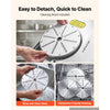 VEVOR Commercial Food Processor 550W Electric Vegetable Cutter with 3 Discs, for Chopping Vegetables Fruit, 2 Feeding Holes, 3 mm Shreds 4 mm Slices 8 mm Strips, Potato Slicer, with Cast Aluminum Body