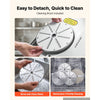 VEVOR Commercial Food Processor 550W Electric Vegetable Cutter with 5 Discs, for Chopping Vegetables Fruit, 2 Feeding Holes, 3 mm/4 mm/7 mm Shreds, 2 mm/4 mm Slices, Potato Slicer, with Floor Stand
