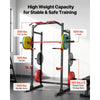 VEVOR Power Cage Power Rack, Multifunctional Barbell Squat Rack with Adjustable Height, Home Gym Strength Training Workout Equipment with J-Hooks & More Fitness Attachment for Bench Press Pull-Up Dips