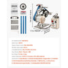 VEVOR Belt Grinder Sander with VFD, 30 x 1-Inch Variable Speed Belt Polisher, 550W Polishing Grinding Machine with 2 Grinding Modes & 3PCS Sanding Belts for Metalworking, Knife Making