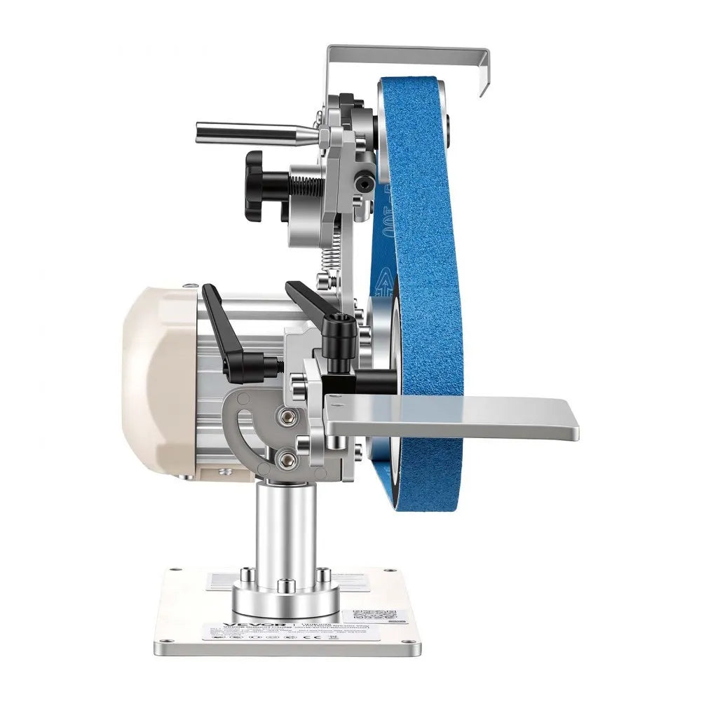 VEVOR Belt Grinder Sander with VFD, 30 x 1-Inch Variable Speed Belt Polisher, 550W Polishing Grinding Machine with 2 Grinding Modes & 3PCS Sanding Belts for Metalworking, Knife Making