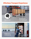 VEVOR 4 in 1 Hand Truck, 1000 lbs Load Capacity for 4-Wheel Mode, Convertible Hand Truck Dolly with Non-Slip Handle & Wheels, Aluminum Alloy Portable Trolley Dolly for Moving Home, Office, Warehouse