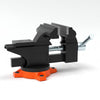 VEVOR Bench Vise, 4.5-inch Jaw Width 3.3-inch Jaw Opening , 240-Degree Swivel Locking Base Multipurpose Vise with Anvil, Heavy Duty Cast Iron Workbench Vise with Bolts & Nuts, for Drilling, Pipe Cutti