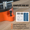 VEVOR Bench Vise, 6.5" Jaw Width 6.5" Forward &9.3" Reverse Opening, 360-Degree Swivel Locking Base Multipurpose Workbench with Anvil, Heavy Duty Ductile Iron with Bolts & Nuts, for Drilling, Pipe Cut