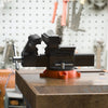 VEVOR Bench Vise, 6.5" Jaw Width 6.5" Forward &9.3" Reverse Opening, 360-Degree Swivel Locking Base Multipurpose Workbench with Anvil, Heavy Duty Ductile Iron with Bolts & Nuts, for Drilling, Pipe Cut