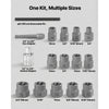 VEVOR Bolt Extractor Kit, 16 Pieces Impact Bolt & Nut Remover Set with Adapters and Pin Punch, Solid Storage Case, Cr-Mo Steel for Removing Damaged, Rusted, Stripped, Rounded Bolts, Nuts and Screws