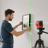 VEVOR Self Leveling Laser Level 49.2 ft, Green Cross Line 2 Spot Laser, for Picture Hanging, Tile, DIY Construction, Manual, Self-Leveling, Pulse Modes, IP54 Rated, 8H Runtime, with Storage Bag