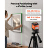 VEVOR Self Leveling Laser Level 98.4 ft Green Cross Line with 4-Point Laser, for Picture Hanging, Tile, DIY Construction, Manual, Self-Leveling, Pulse Modes, IP54 Water-Resistant, 8H Runtime, Tool Case