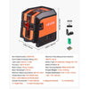 VEVOR Self Leveling Laser Level 98.4 ft Green Cross Line with 4-Point Laser, for Picture Hanging, Tile, DIY Construction, Manual, Self-Leveling, Pulse Modes, IP54 Water-Resistant, 8H Runtime, Tool Case