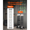 VEVOR Multi-Purpose Folding Ladder, 7-in-1 Tall Extension Step Ladder, A Frame 3 Step with Scaffolding Plank Telescoping Ladder, 12ft Reach Height Heavy Duty Ladder, 330 lbs Capacity for Home Outdoor
