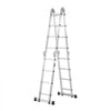 VEVOR Multi-Purpose Folding Ladder, 7-in-1 Tall Extension Step Ladder, A Frame 4 Step Telescoping Ladder, 15.5ft Reach Height Heavy Duty Adjustable Ladder, 330 lbs Capacity for Home Outdoor