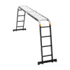 VEVOR Multi-Purpose Folding Ladder, 7-in-1 Tall Extension Step Ladder, A Frame 4 Step with Scaffolding Plank Telescoping Ladder, 15.5ft Reach Height Heavy Duty , 330 lbs Capacity for Home Outdoor