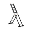 VEVOR Multi-Purpose Folding Ladder, 7-in-1 Tall Extension Step Ladder, A Frame 4 Step with Scaffolding Plank Telescoping Ladder, 15.5ft Reach Height Heavy Duty , 330 lbs Capacity for Home Outdoor