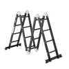 VEVOR Multi-Purpose Folding Ladder, 7-in-1 Tall Extension Step Ladder, A Frame 4 Step with Scaffolding Plank Telescoping Ladder, 15.5ft Reach Height Heavy Duty , 330 lbs Capacity for Home Outdoor
