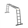 VEVOR Multi-Purpose Folding Ladder, 7-in-1 Tall Extension Step Ladder, A Frame 5 Step Telescoping Ladder, 19ft Reach Height Heavy Duty Adjustable Ladder, 330 lbs Capacity for Home Outdoor