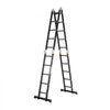 VEVOR Multi-Purpose Folding Ladder, 7-in-1 Tall Extension Step Ladder, A Frame 5 Step Telescoping Ladder, 19ft Reach Height Heavy Duty Adjustable Ladder, 330 lbs Capacity for Home Outdoor