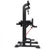 VEVOR Pull Up Bar, 330 LBS Power Tower Dip Station, Workout Dip Station with H-Shaped Stable Base & Back Pad, Adjustable 12 Level Height Free Standing Chin Up Bar for Back, 4-Level Adjustable Back Pad