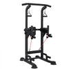 VEVOR Pull Up Bar, 330 LBS Power Tower Dip Station, Workout Dip Station with H-Shaped Stable Base & Back Pad, Adjustable 12 Level Height Free Standing Chin Up Bar for Back, 4-Level Adjustable Back Pad