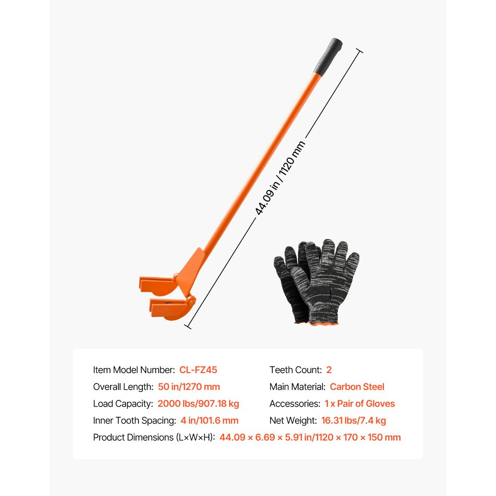 VEVOR Pallet Buster Tool, 40 Inch Carbon Steel Handle Wrecking Pry Bar, 2000 lbs Weight Capacity, Heavy Duty Deck Board Removal Tool, Breaker Bar for Flooring, Framing, Roofing, Trim, Drywall