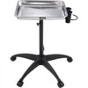 VEVOR Mayo Stand Medical Tray, Height Adjustable Stainless Steel Salon Tray Easy Assemble Tattoo Cart Lab Tray with 2 Cups & 1 Metal Ring for SPA Clinic Personal Care Lab Hospital Dentistry, Silver