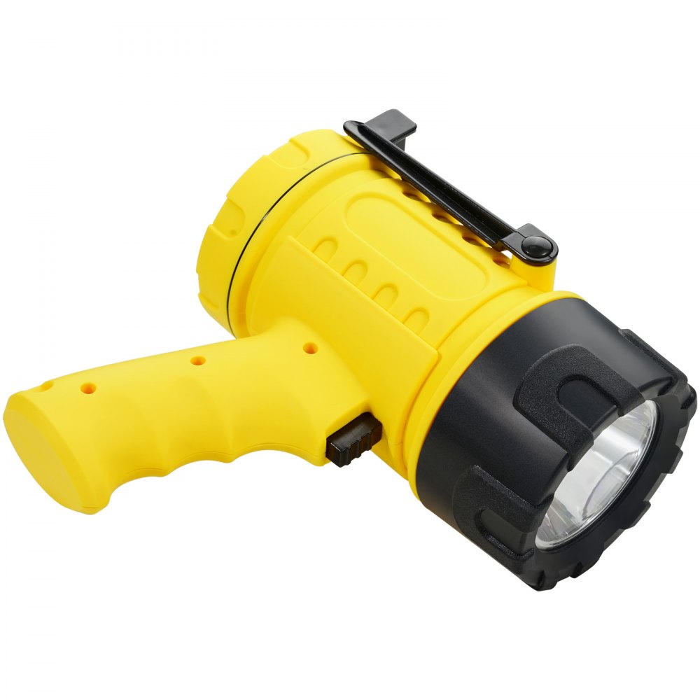 VEVOR Rechargeable Spotlight Flashlight, 1000,000 Lumens, IP67 Waterproof Handheld LED Spot Light, Super Bright Portable Searchlight with 4 Modes Detachable Lens USB Port, for Hunting Boating Camping