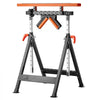 VEVOR 4-in-1 Roller Stand, 440 lb Load Capacity, 33-50 in Adjustable Height, Folding Heavy Duty with Rack & Polished Multi-directional Roller Head, for Table Saw Outfeed Woodworking Extension Support