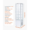 VEVOR Refrigerated Display Case, 9.8 Cu.Ft./278L Large Pastry Display Case, 5-Tier Commercial Cake Refrigerator with LED Lighting, TURBO Cooling, Frost-Free Air-Cooling, for Bakery, Dessert Shop