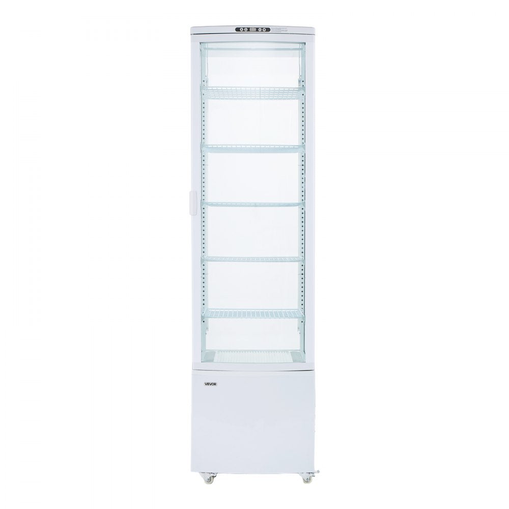 VEVOR Refrigerated Display Case, 9.8 Cu.Ft./278L Large Pastry Display Case, 5-Tier Commercial Cake Refrigerator with LED Lighting, TURBO Cooling, Frost-Free Air-Cooling, for Bakery, Dessert Shop