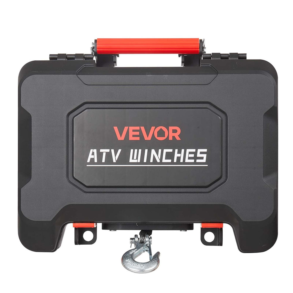 VEVOR Portable Winch, 3500 lbs 12V DC Electric Winch with Synthetic Rope, Wireless & Wired Remotes, Box-Style Recovery Kit with Fairlead, Clevis Hook, Strap for ATV UTV Off-Road Outdoor Pulling Tasks